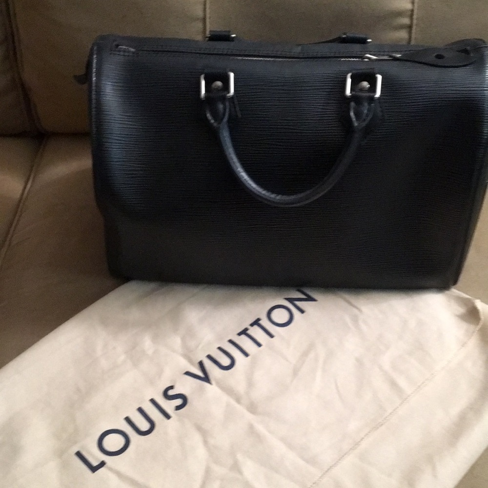 Louis Vuitton Speedy 35 Black Epi
